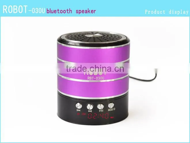 Robot-030u Portable bluetooth speaker,,mini TF card Speaker,with USB dicsks,speaker bluetooth,fm radio