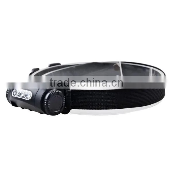 Plastic Body Running Activity LED Light Headlamp With 4 LEDs