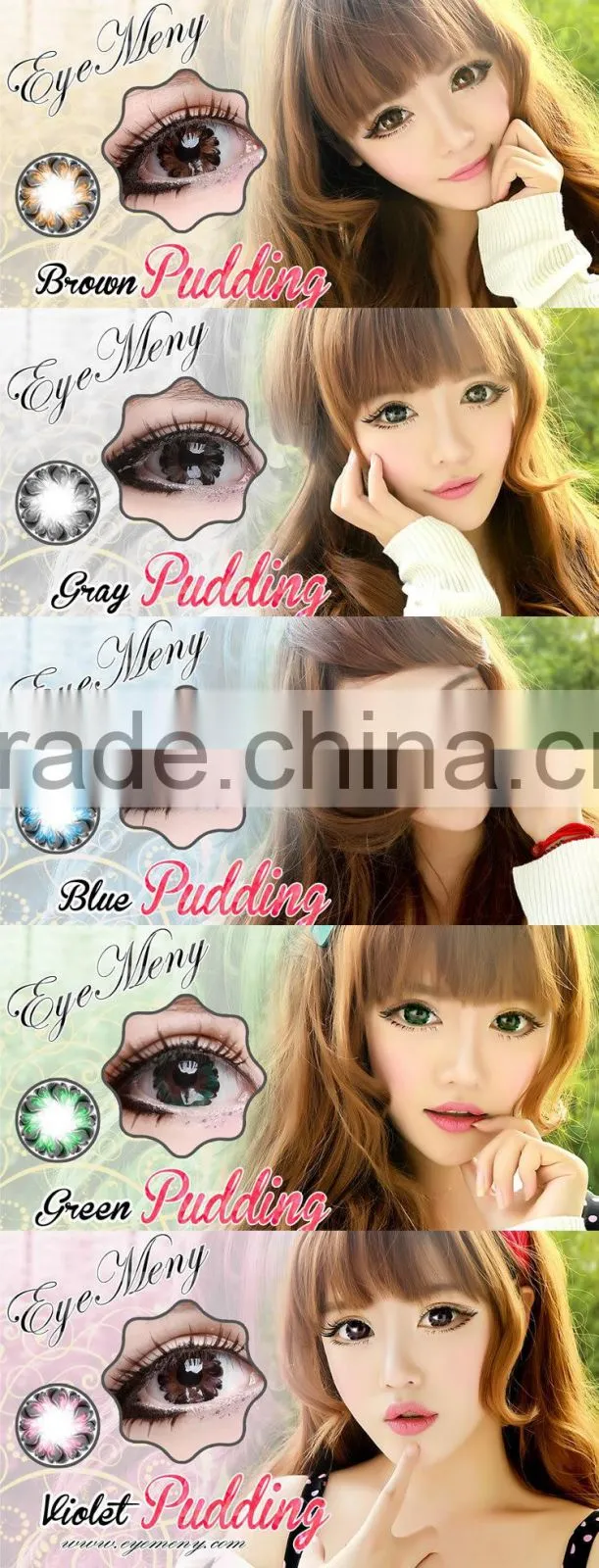 High quality cosmetic contact lenses /Wholesale cheap big circle baby doll eye contacts colored lens