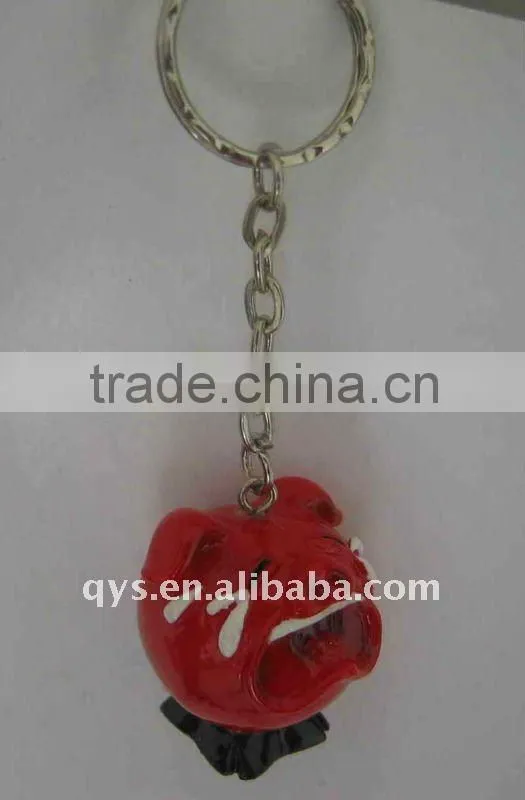 resin pig keychain