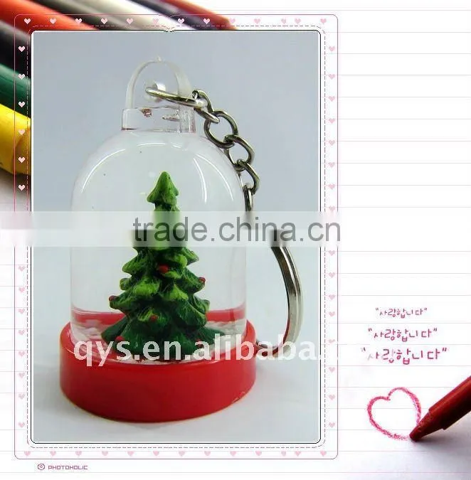Acrylic & Resin Christmas Tree Key Chain/Key Ring