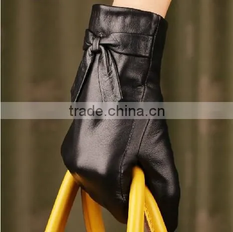 Conductive Fingertips Leather Touch Screen Gloves
