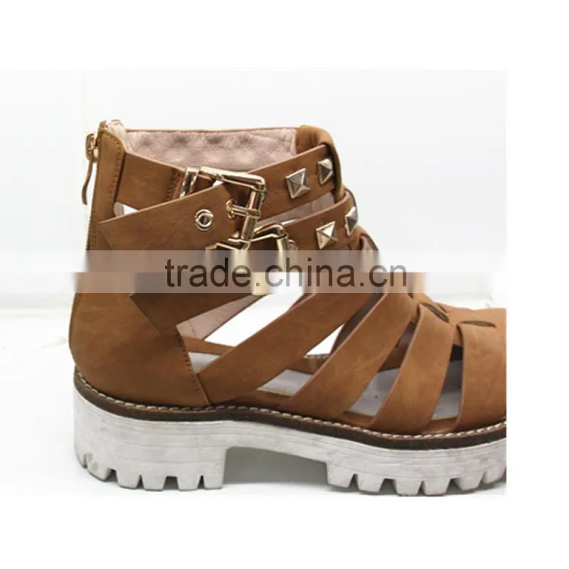 Women Spike Shoes Studded Rivet High top Flat shoes