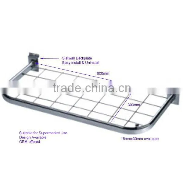 Supermarket Slatwall display shelf