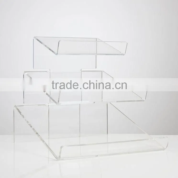 3 tiers slant clear acrylic cupcake stand,acrylic cupcake display cabinet,acrylic cupcake display case