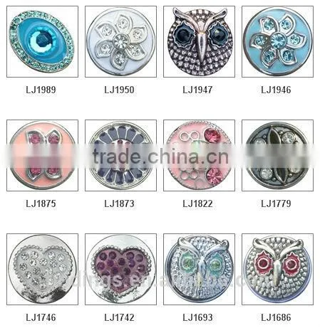 CJ2263 cheap snap button cheapest,brass with glass cabochons,clip button wholesale