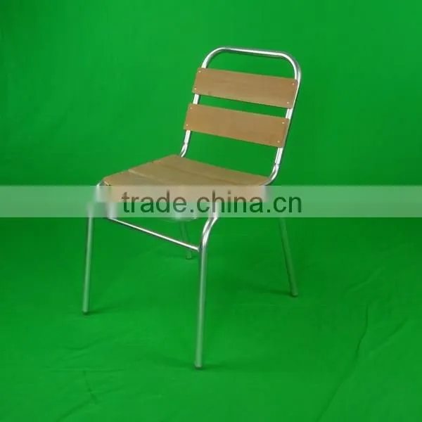 restaurant furniture aliminum modern design relaxing armless wooden dining chair yc055