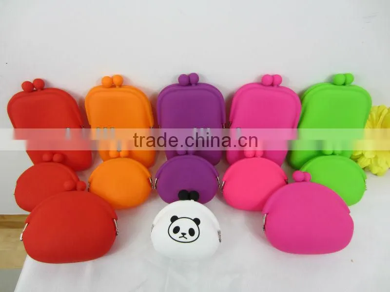 Candy color silicone bag purse silicone jelly bag shoulder diagonal package