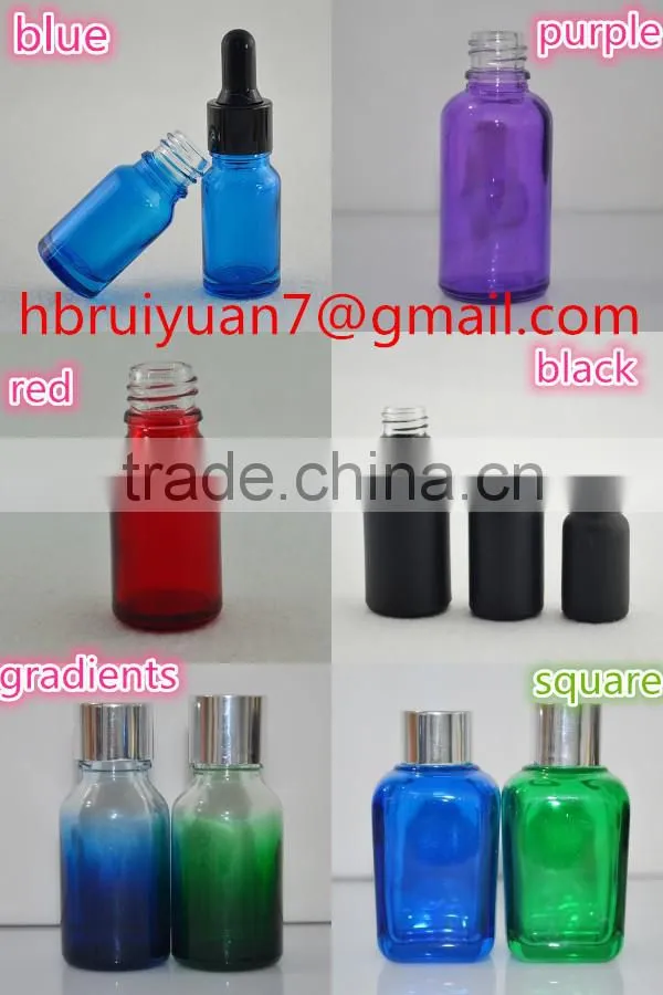 10ml black frosted glass dropper bottle