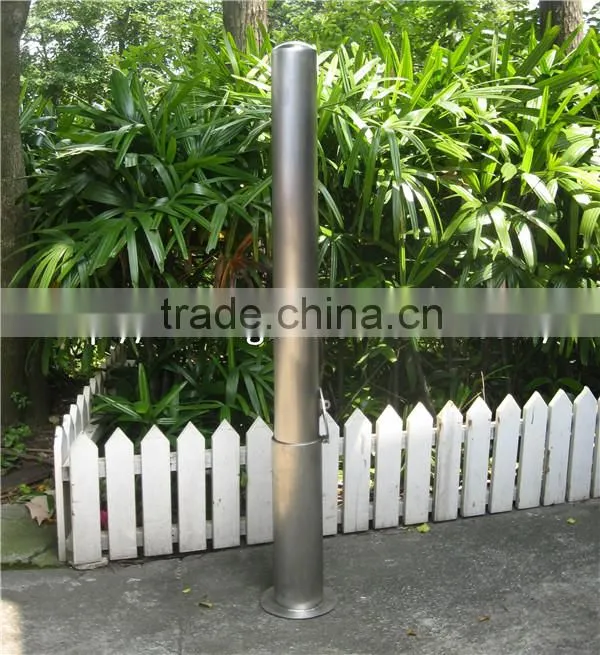 316 stainless steel parking bollard lockable and removable bollard