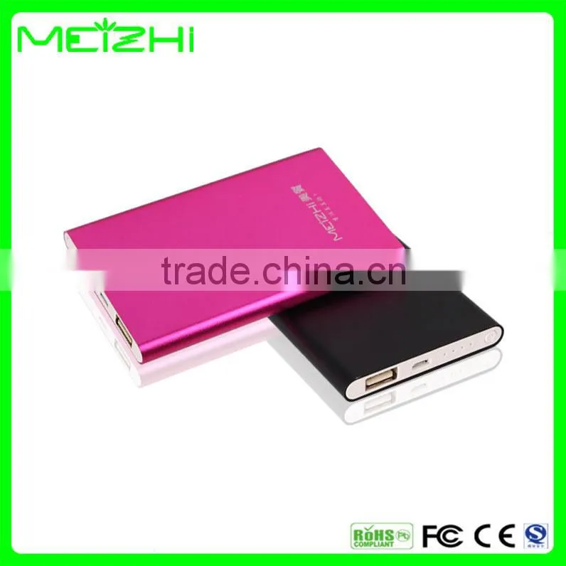Shenzhen factory cheap price offer ultra slim power bank with led charge indicator