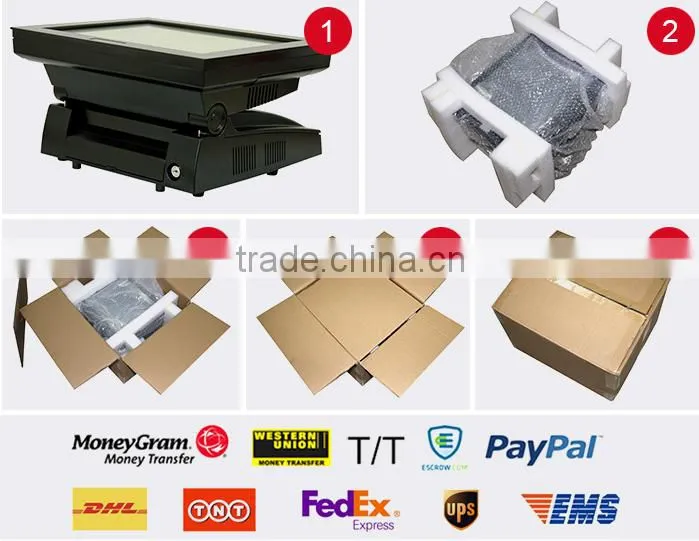GS-4042 GSAN Windows 7 POS 12" screen Total set cash register pos machine