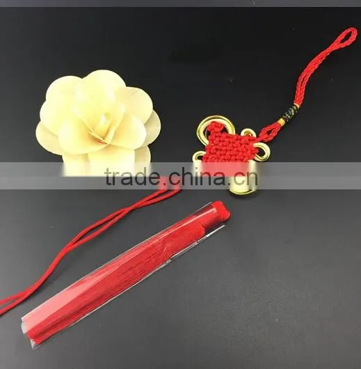 Tassel Detail Chinese Knot Handcraft Purple Hanging Decoration