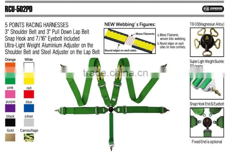 Beltenick RCU-502PD FIA Car Racing Harness