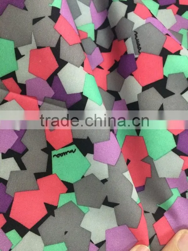 100% Polyester Printed Peach Skin Fabric