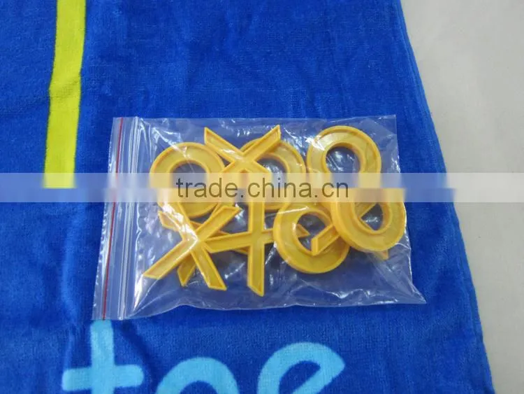 Reactive printed tic tac toe game towel/customer printed game beach towel XO game towel printed