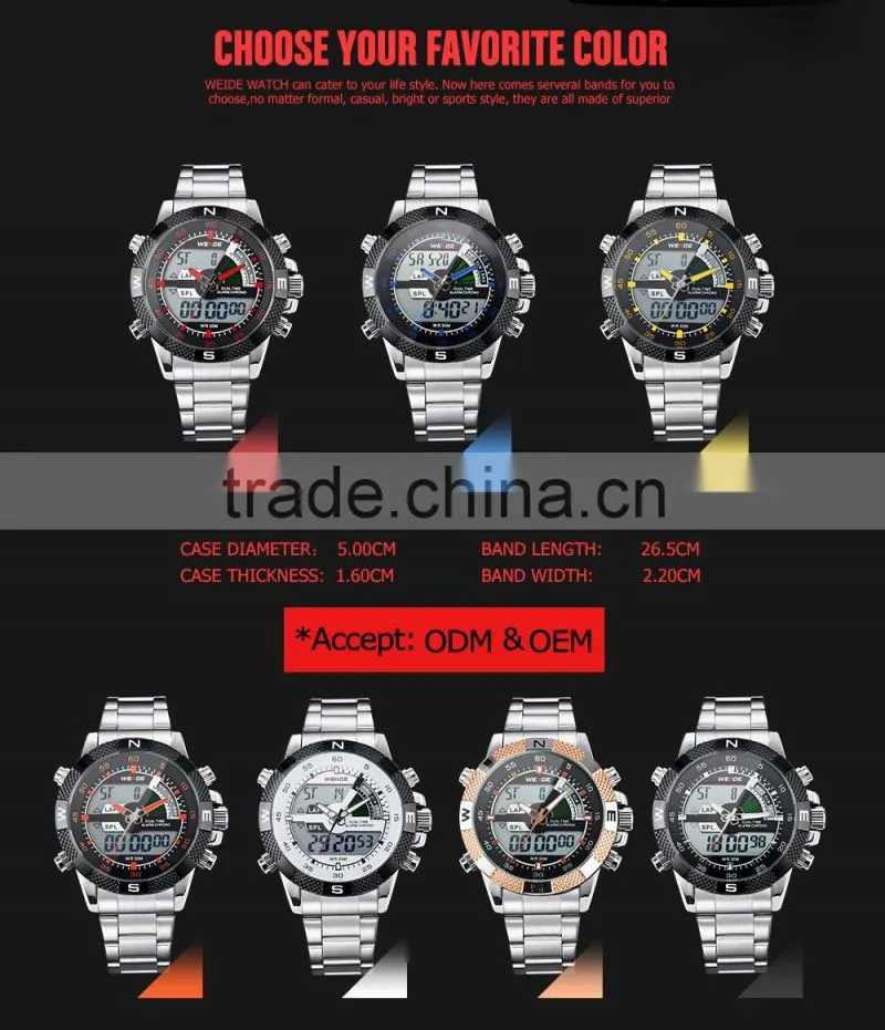 WH1104 Brand Name Men Watches Weide Quartz Hand Watch