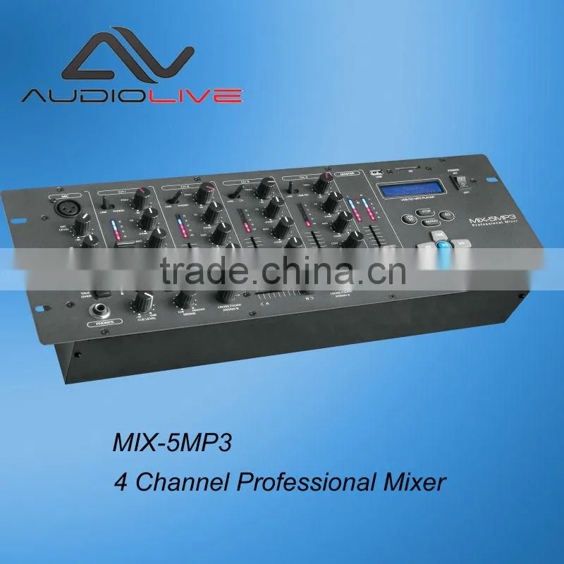 professional mixer console 5 channel Mix-5USD usb audio mixer console
