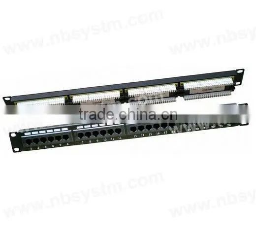 24 port UTP Cat5e/Cat6 Patch Panel 19" 1U, Krone & 110 Dual IDC