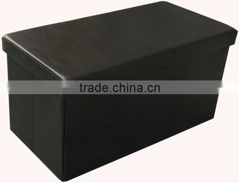 Luxury!White PVC Leather foldable storage bench