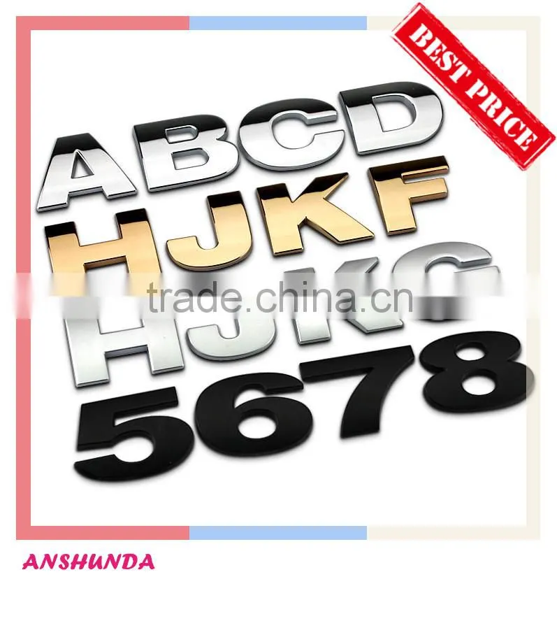 Custom silver ABS plastic car badge emblem