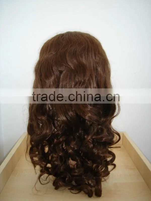 fashion lady lace wig body wavy natural looking stock or custom