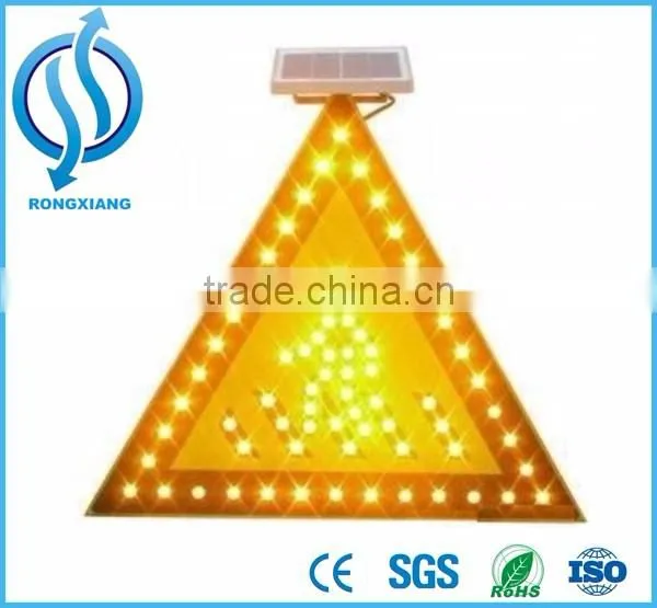 Pedestrian Solar Traffic LED Sign for Slow Down/High Brightness Solar Traffic Reflective LED Warning Signs
