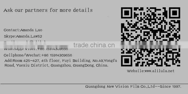 Black color 99% UV-rejection car static reusable window film
