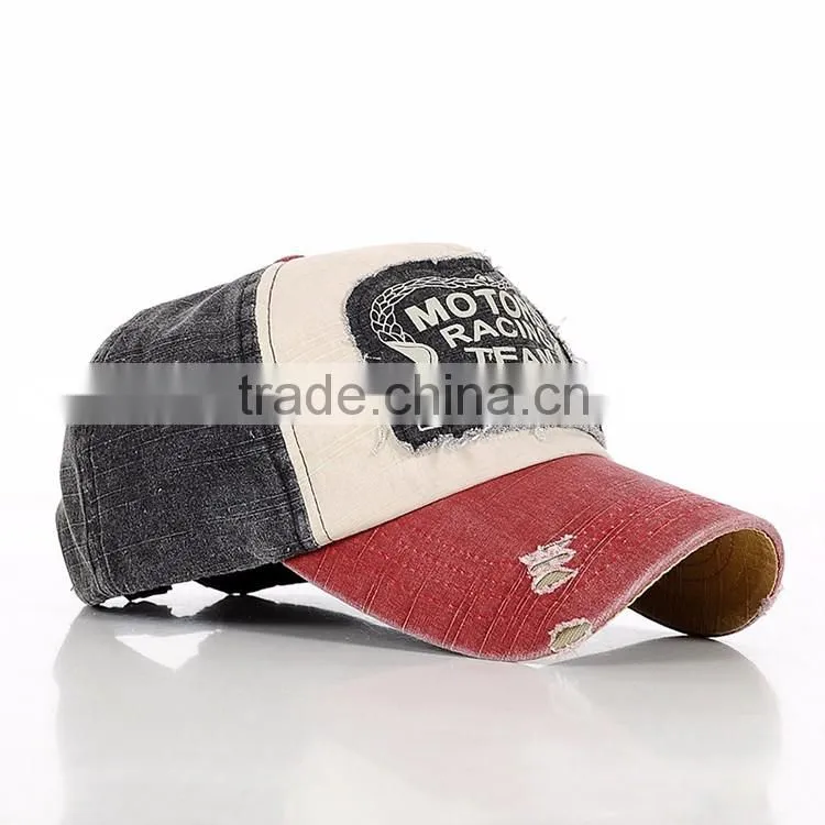 Custom wholesale newhattan hats plain denim 5-panel baseball caps hats for man
