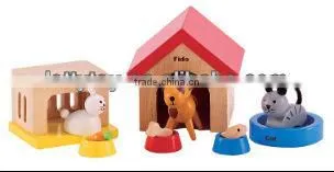 Attract children wooden animal house toy