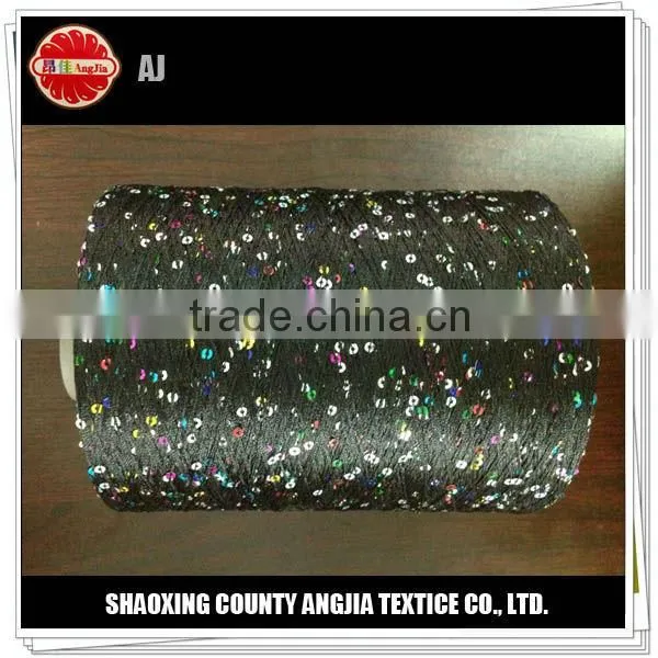 7.8NM 120D/2 Knitting polyester sequins yarn used in sweater, scarf, carpet, curtain, handicraft and so on