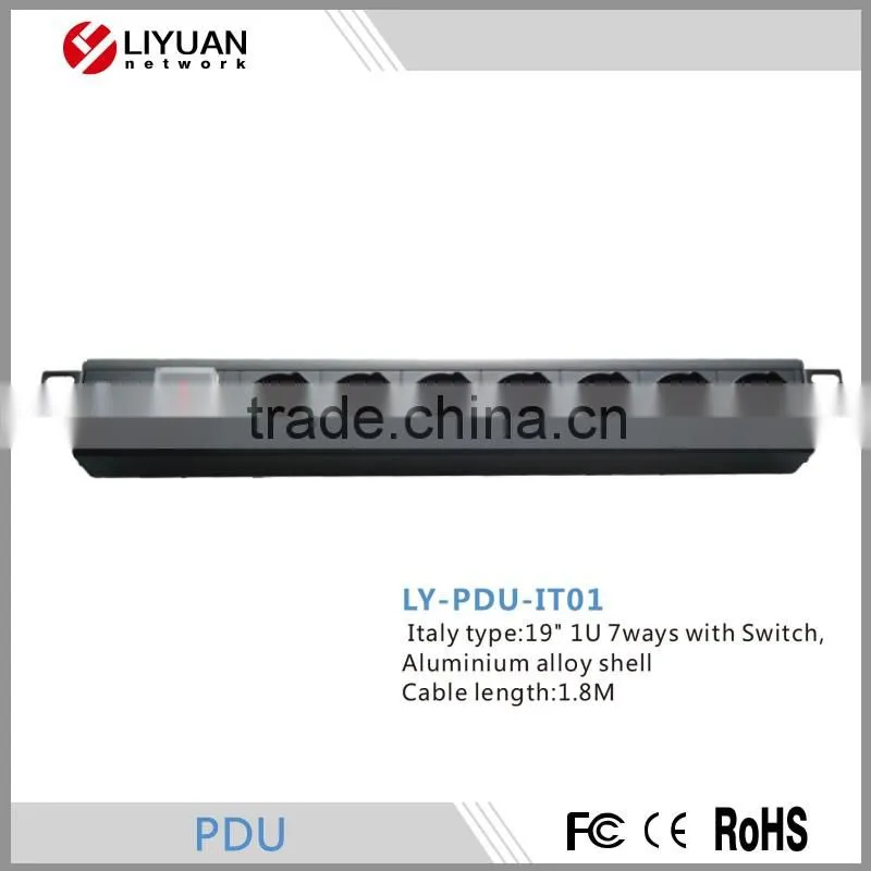 LY-PDU-IT01 19 inch7way output multiple switched horizontal standard PDU