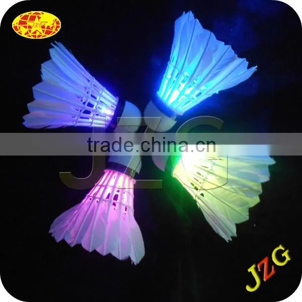 Sporting equipment badminton multi-color led lighted badminton