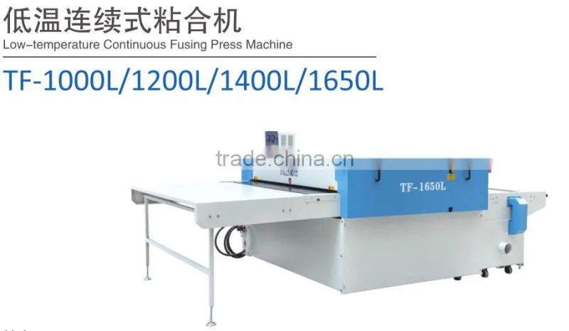Low-Temperature Continuous Fusing Press Machine/heat fusing press machine garment machine for direct deal