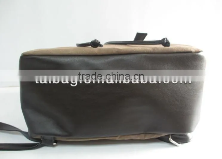 Durable fashional backpack with the faux suede fabric
