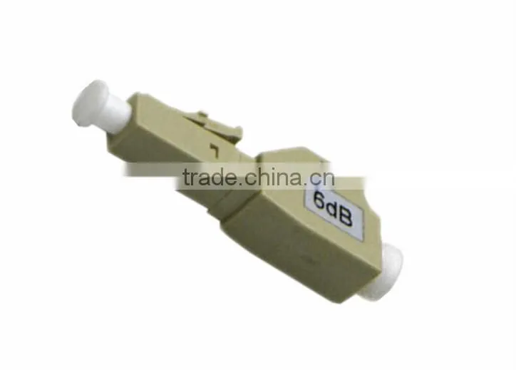 Bronze Sleeve FTTX fiber optic attenuator 6dbi LC Multimode for CATV Networks