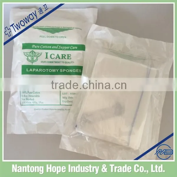 12" x 12" non sterile medical absorbent lap sponge with barium