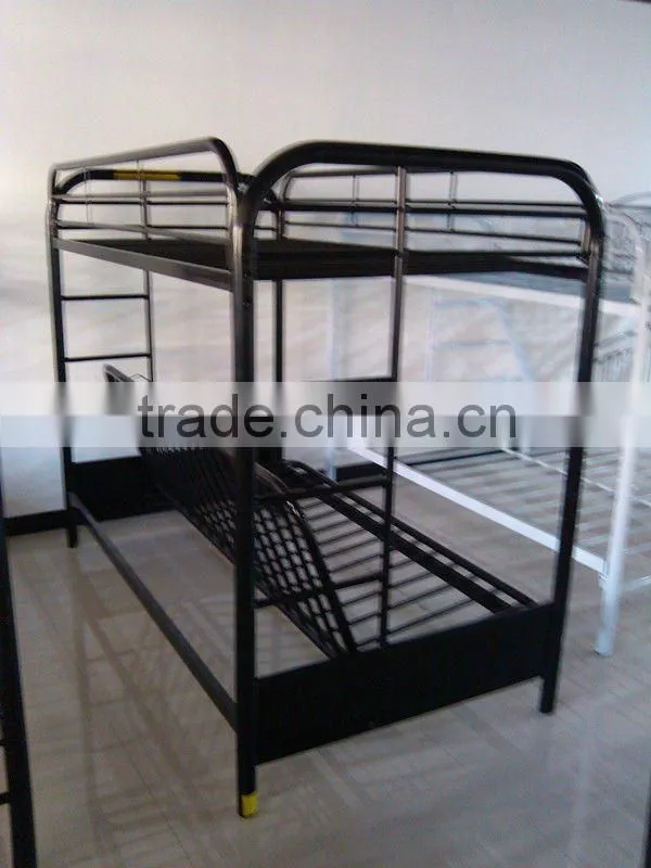 2013 New Design Black Metal Bunk Bed with Guard Bar