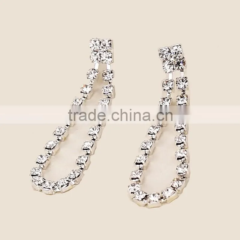 Fashion elegant bride jewelry wedding tiara necklace earrings set