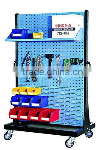 double sided bin rack/storage bin trolley