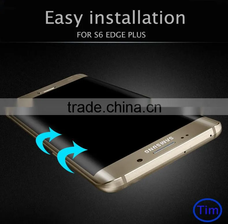 For Samsung Galaxy S6 edge+ tempered glass screen protector Curved design with retail package