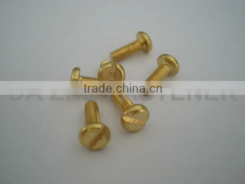 Brass DIN 84 slot round cheese head machine screw