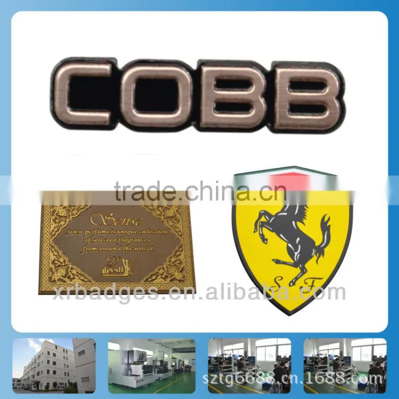 Custom cheapes metal badge for company name with 3D