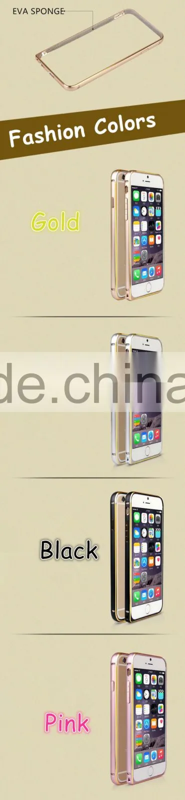 Ocase Luxury Simple For iphone 5/5s/6/6s Aluminum Bumper Case with Hippocampal Buckle