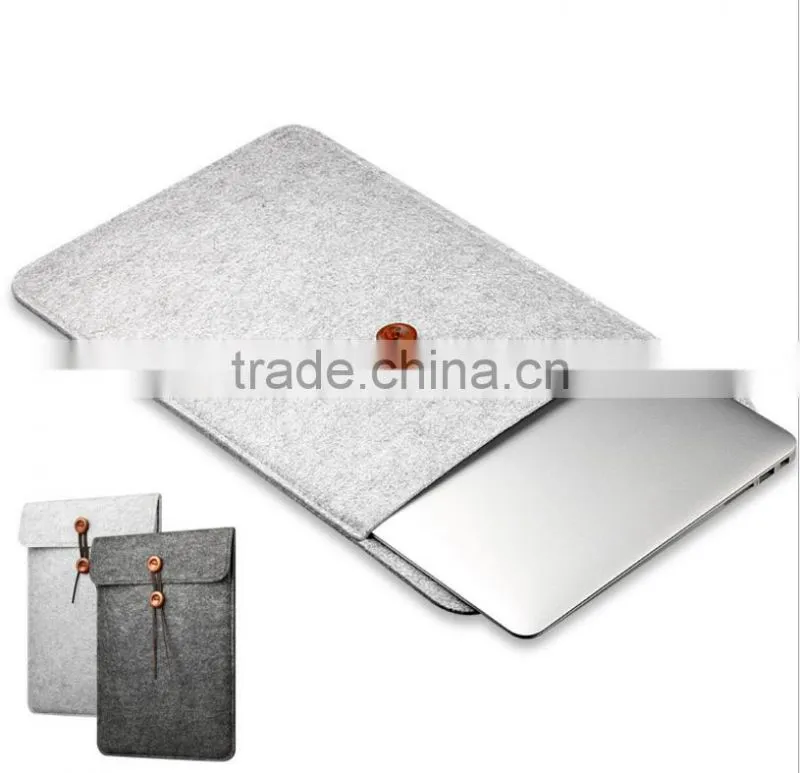 Wool felt sleeve bag for macbook, laptop envelope handbag carrying bag case