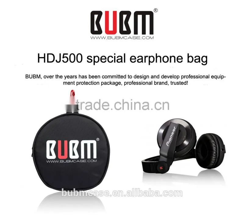 HDJ500 BUBM Round Professional DJ Controller Earphone Black Nylon Bag