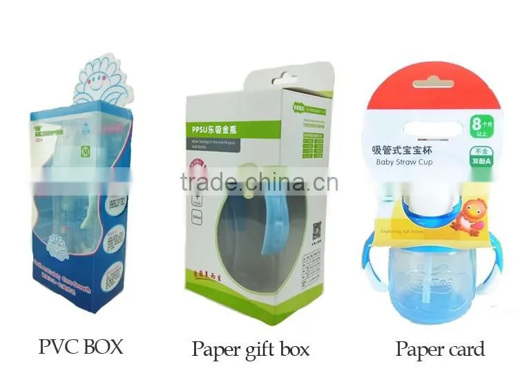 Unique pp children water bottle with silicone straw handle free whoselase