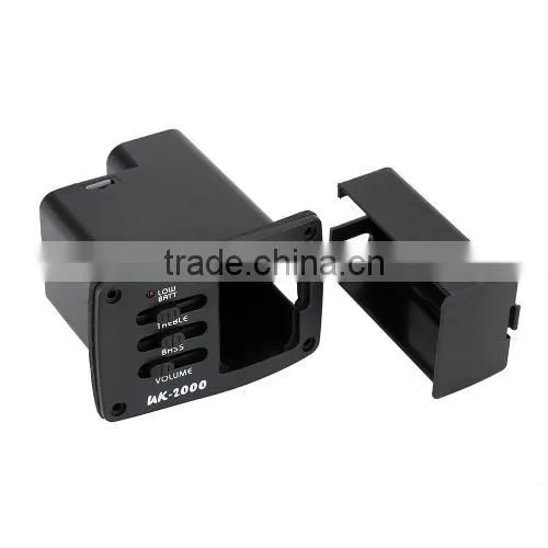 Acoustic Guitar Bass Treble Tone and Volume Control EQ Equalizer Preamp Piezo Pickup Tuner Amplifier with Active Line 6.35MM Plu