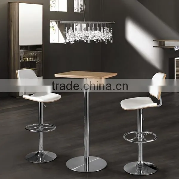 Hot Sale Acrofine Design Swivel High Bar Stools Wood Bar Stool with Back HY3024H