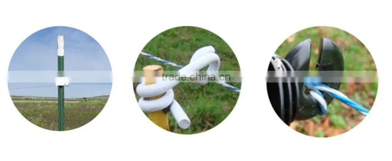 Conductive Electric fence poly rope with HDPE and stainless steel wire